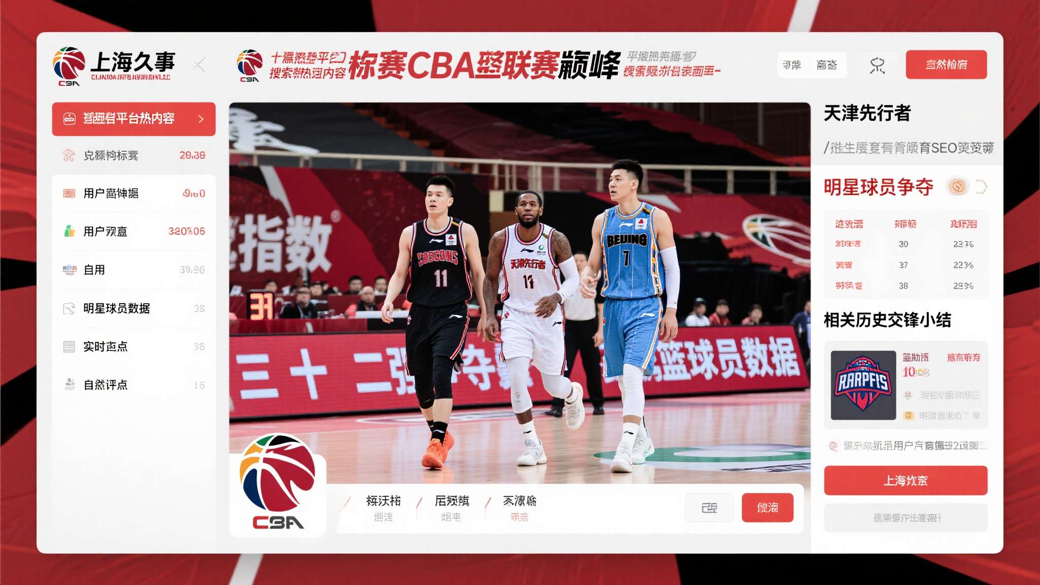 此次*CBA常规赛上演巅峰大战，无论从联盟关注热度还是话题讨论指数，都属于典型的
